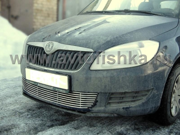 Skoda Fabia Mk2 (5J) (07-) накладка на решетку бампера