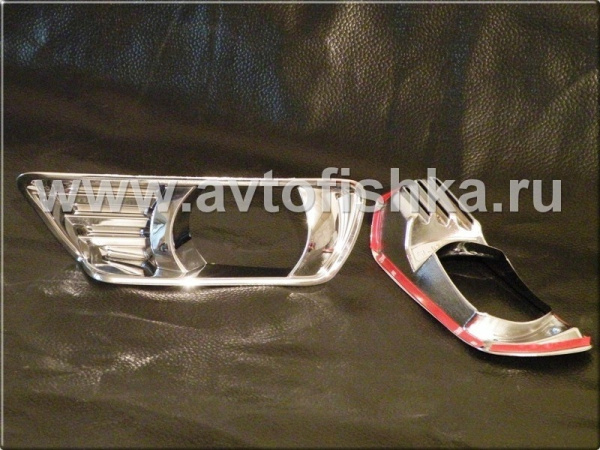 Toyota Camry V40 (2006-2009) рамки противотуманных передних фар хромированные, комплект 2 шт.