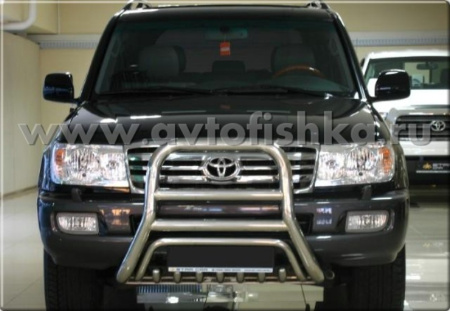 Toyota Land Cruiser 100 (03-07) радиаторная хромированная решетка, с эмблемой, оригинал.