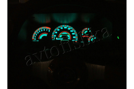 Daewoo Nexia светодиодные шкалы (циферблаты) на панель приборов