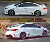 Hyundai Sonata YF (10-15) аэродинамический спортивный обвес EX дизайн