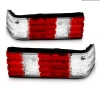 Mercedes S W126 (80-92) фонари задние прозрачные красно-белые, комплект 2 шт.