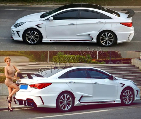Hyundai Sonata YF (10-15) аэродинамический спортивный обвес EX дизайн