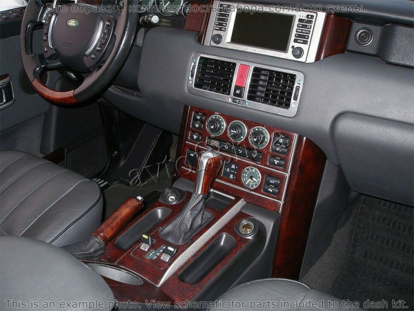 Декоративные накладки салона Land Rover Range Rover 2005-2006 полный набор