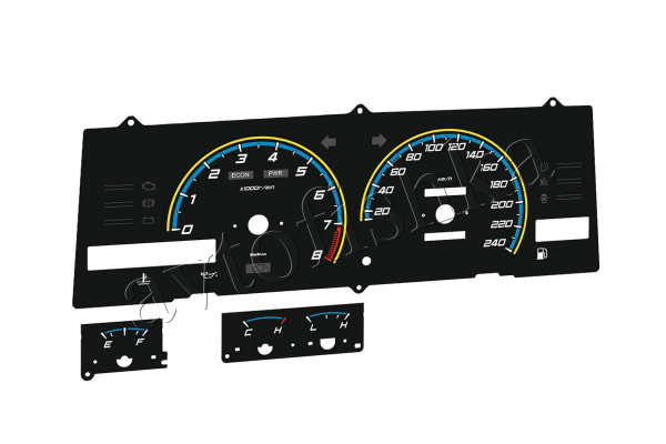 Toyota Corolla AE86 Levin светодиодные шкалы (циферблаты) на панель приборов - дизайн 2