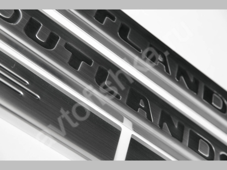 Mitsubishi Outlander (2008-) накладки на пороги из нержавеющей стали, 4 шт.