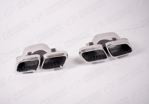 Mercedes-Benz C-Klasse W205 Coupe рестайлинг 2018 - н.в. Насадки на глушитель 6.3S AMG хром