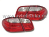 Mercedes W208 CLK (97-03) задние фонари красно-хромированные светодиодные, комплект лев.+ прав.