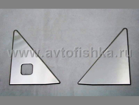 Toyota Land Cruiser Prado 150 (10-) накладки хромированные на заднюю дверь, треугольники, комплект 2 шт.