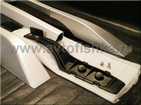 Nissan Qashqai (06-) рейлинги продольные на крышу, алюминиевые серебристые, комплект.