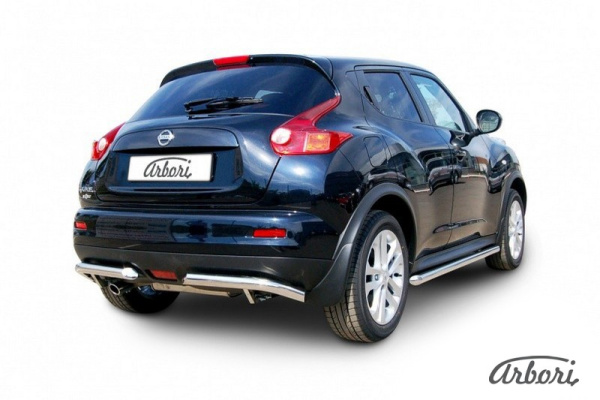 Защита заднего бампера "уголки" Arbori d57 NISSAN JUKE 2WD 2010-