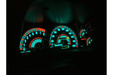 Daewoo Nexia светодиодные шкалы (циферблаты) на панель приборов