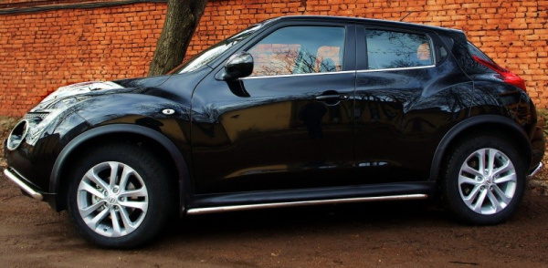 Nissan Juke (10–) Нижние молдинги стекол, нерж., 4 части