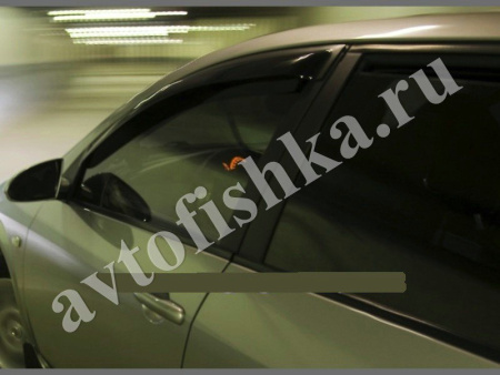 Дефлекторы боковых окон 2 части тeмные Nissan Primera 2002-2008