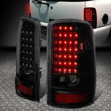 Chevrolet Tahoe, Suburban, GMC Yukon, Denali (99-06) фонари задние светодиодные черные, комплект 2 шт.