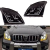 Toyota Land Cruiser Prado 120 (02-09) фары передние LED черные