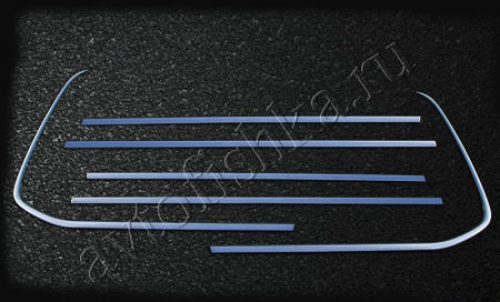 Toyota Land Cruiser 200 (08-) молдинги нижней кромки окон из полированной нержавеющей стали, комплект 6 шт.