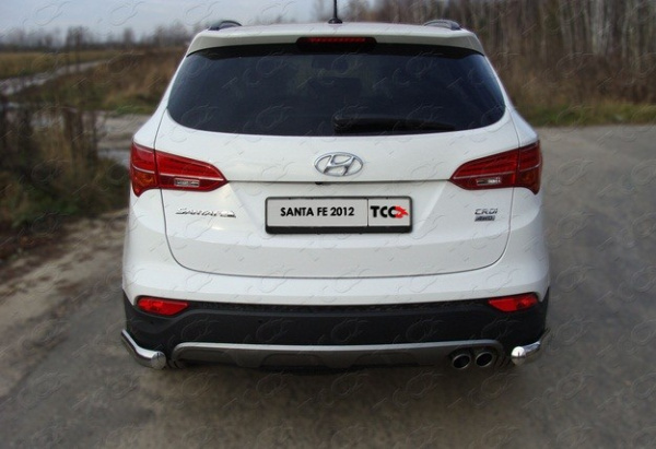 Hyundai Santa Fe (12–) Защита задняя (уголки) 75х42 мм