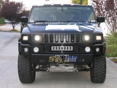 Hummer H2 (02-08) фары передние линзовые хромированные (диаметр 7"), с лампами Bi-Xenon D1S и блоками розжига Philips, комплект 2 шт. (XP6024)