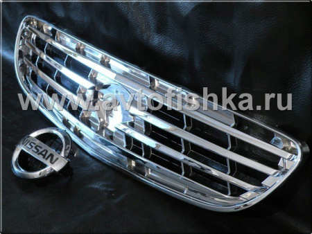 Nissan Maxima QX 3 (2000-2006) пластиковая решетка радиатора полностью хромированная
