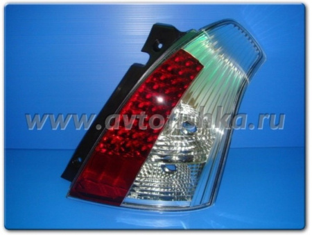 Suzuki Swift (04-) фонари задние светодиодные красно-хромированные, комплект 2 шт.