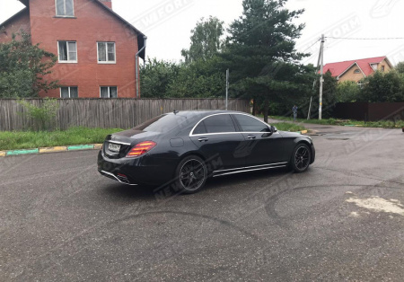 Mercedes-Benz S-Klasse W222 2013 - 2017 Пороги AMG с хромированными вставками