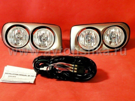Toyota Land Cruiser 100 фары противотуманные двойные в корпусе, комплект 2 шт.