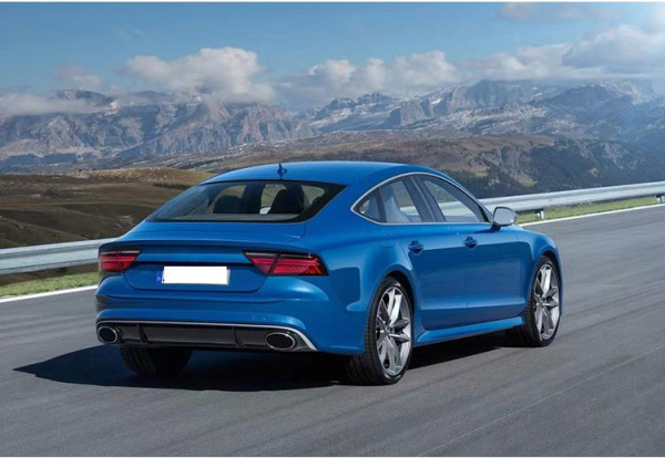 Черный диффузор RS7 для Audi A7 штатный 2016-2018