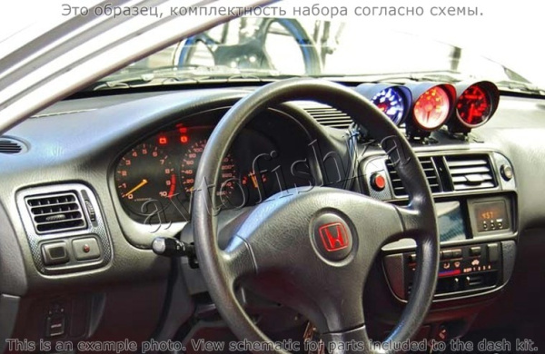 Декоративные накладки салона Honda Civic 1996-1998 DX, 18 элементов.