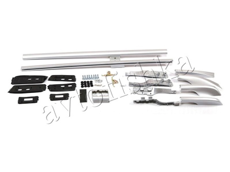 Toyota Land Cruiser 200 (07-/12-/15-) рейлинги (багажник) на крышу серебристые, дизайн оригинал