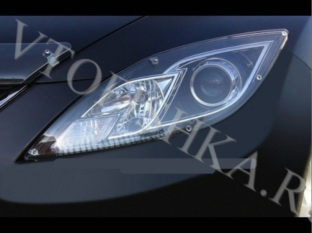 Защита пердних фар прозрачная Mazda 6 2008-2012