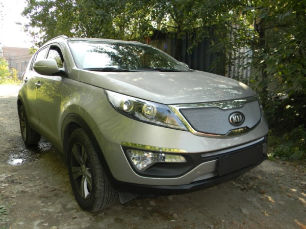 Kia Sportage (10–/14–) Защита радиатора, хром, низ
