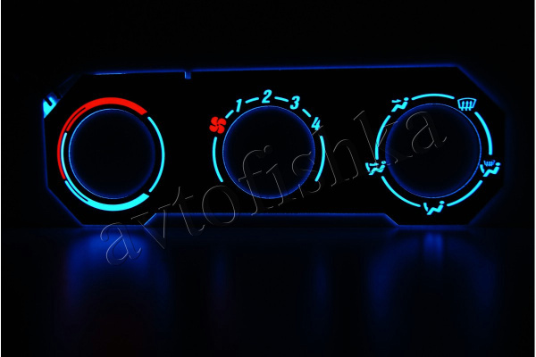 Opel Astra G светодиодные шкалы (циферблаты) на климат