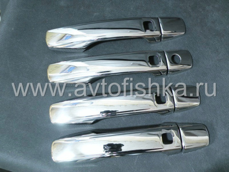 Toyota Land Cruiser 200 (08-15) накладки на ручки дверей из нержавеющей стали, комплект 4 шт.