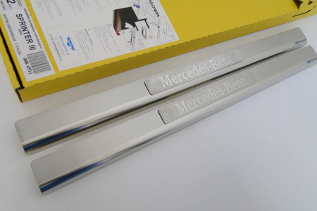 Mercedes Sprinter (06-) накладки на внутренние пороги, к-кт 2шт.