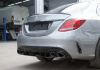 Mercedes-Benz C-Klasse W205 2014 - 2018 Диффузор заднего бампера 6.3S AMG с хромированными насадками