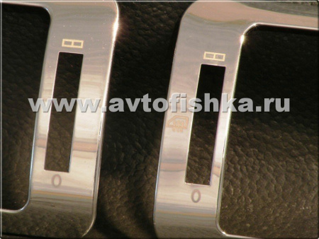 Mercedes ML W163 (98-05) декоративные накладки на дефлекторы воздуховодов салона хромированные, комплект 3 шт.