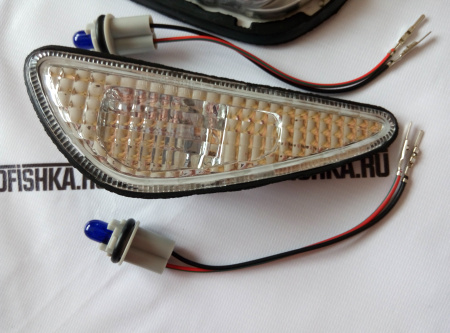 Nissan Maxima QX III A33 (00-) фонари габаритные хрустальные на передний и задний бамперы, комплект 4 шт.