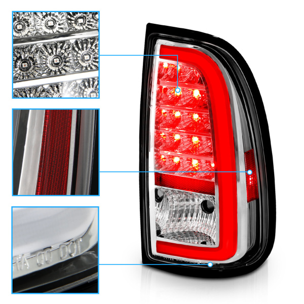 Toyota Tundra (2000-2006) задние (стопы) фонари LED хромированные C-Light