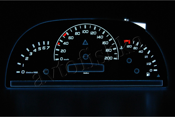 Mercedes Vito W638/2 рестайл светодиодные шкалы (циферблаты) на панель приборов - дизайн 1