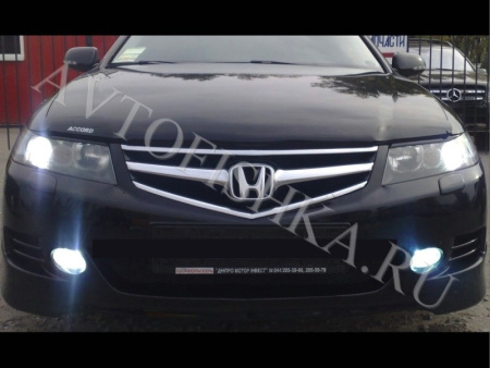 Дефлектор капота темный с надписью Honda Accord 2006-2007