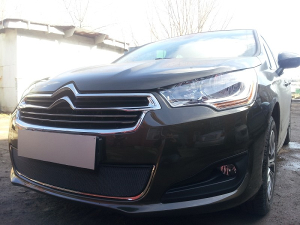 Citroen C4 (13–) Защита радиатора, чёрная, седан