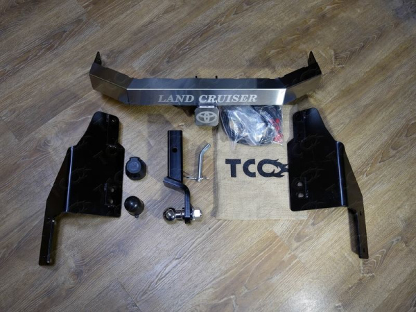 Toyota Land Cruiser Prado (13–/18–) Фаркоп (тягово-сцепное устройство) (оцинкованный, надпись Land Cruiser)