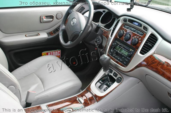 Декоративные накладки салона Toyota Highlander 2003-2007 Соответствие OEM