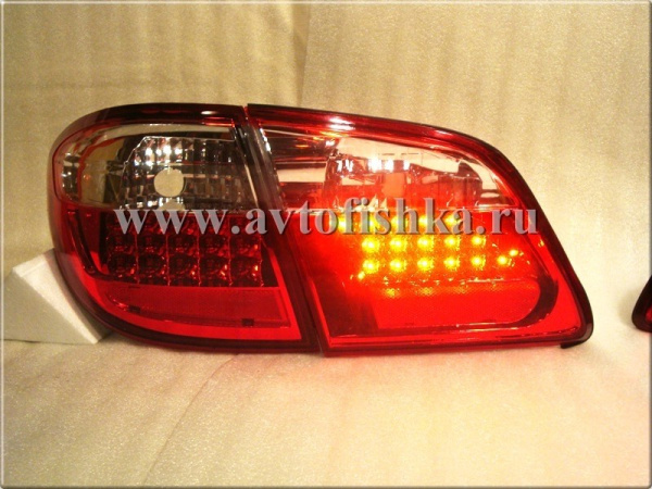 Nissan Maxima QX III (00-03) фонари задние светодиодные красно-белые, комплект лев.+прав.