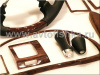Toyota Land Cruiser Prado 120 (02-) руль, рукоятки рычагов переключения передач и накладки в салон под дерево, комплект 27 предметов