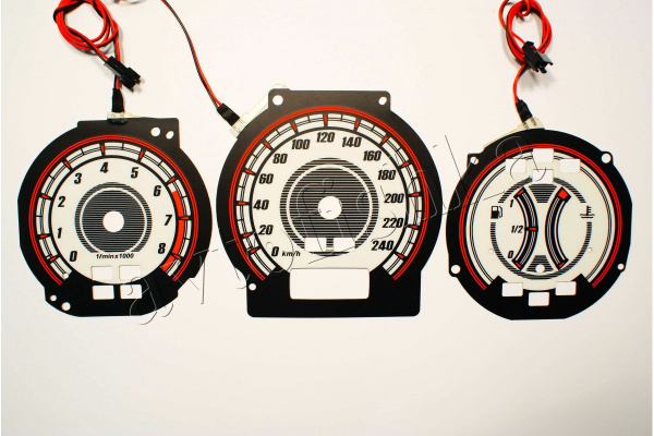 Honda Accord (98-03) светодиодные шкалы (циферблаты) на панель приборов - дизайн 2