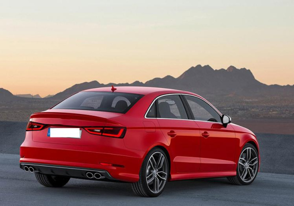 Диффузор S3 S-line с насадками для Audi A3 седан 2013-2016