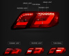 Toyota Camry V40 (2006-2011) задние светодиодные фонари красно-хромированные, комплект 2 шт.