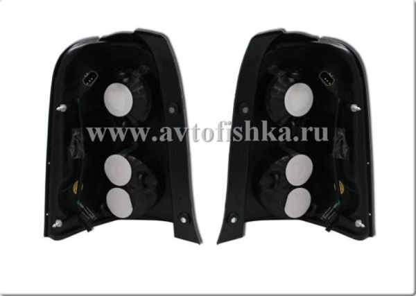 Ford Escape (00-06) фонари задние красно-хромированные тонированные, комплект 2 шт.